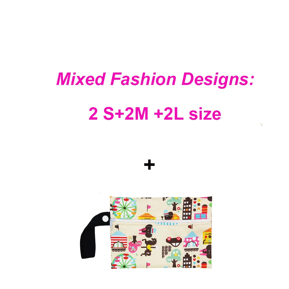 7Pcs/Set 6 Menstrual Reusable Bamboo Charcoal Cloth Sanitary Napkin Pads