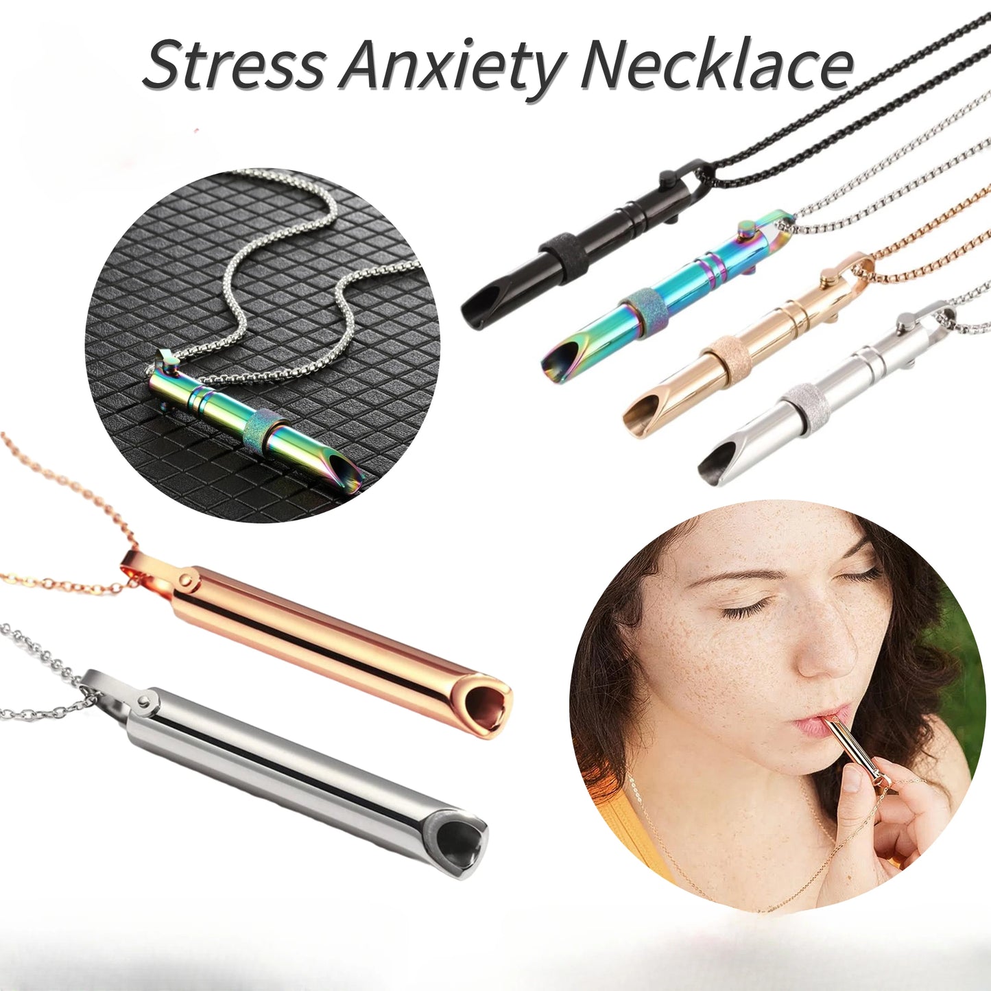 Calming Stress Anxiety Necklace Mindfulness Breathing