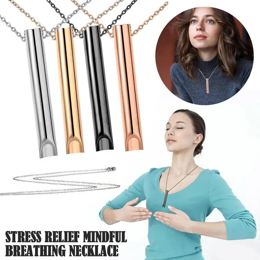 Calming Stress Anxiety Necklace Mindfulness Breathing